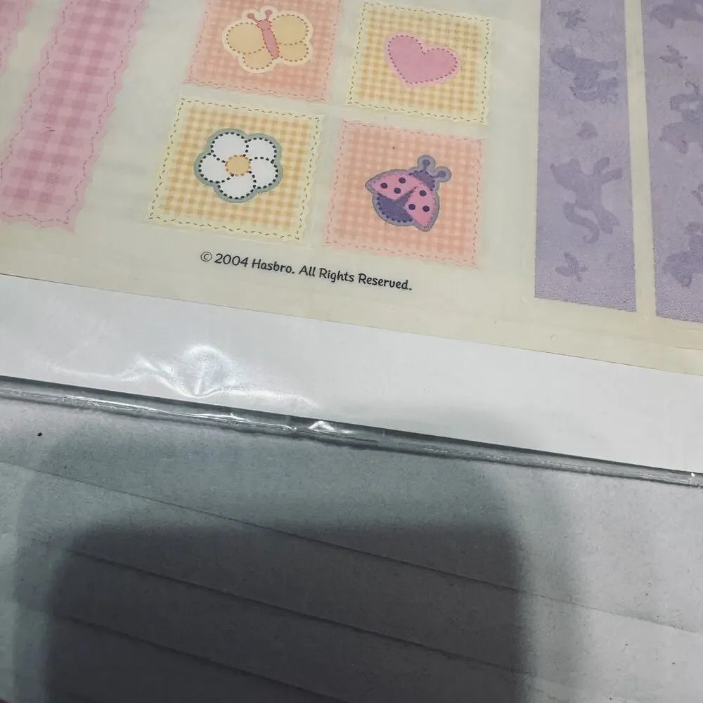 Sandylion My Little Pony Sticker Sheet 2004‎ Hasbro butterflies hearts borders